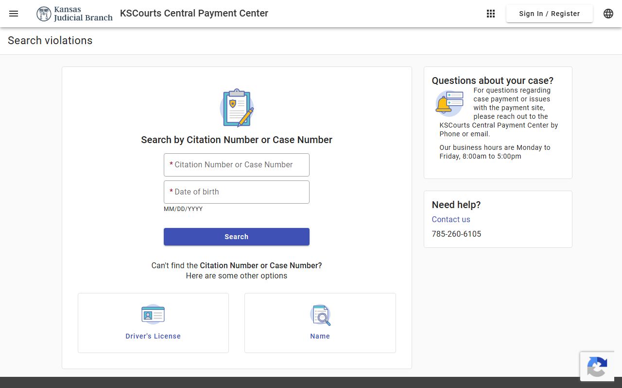 Miami County court dockets Central Payment Center case search